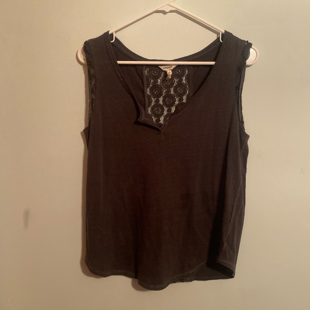 Dark grey styling tank top